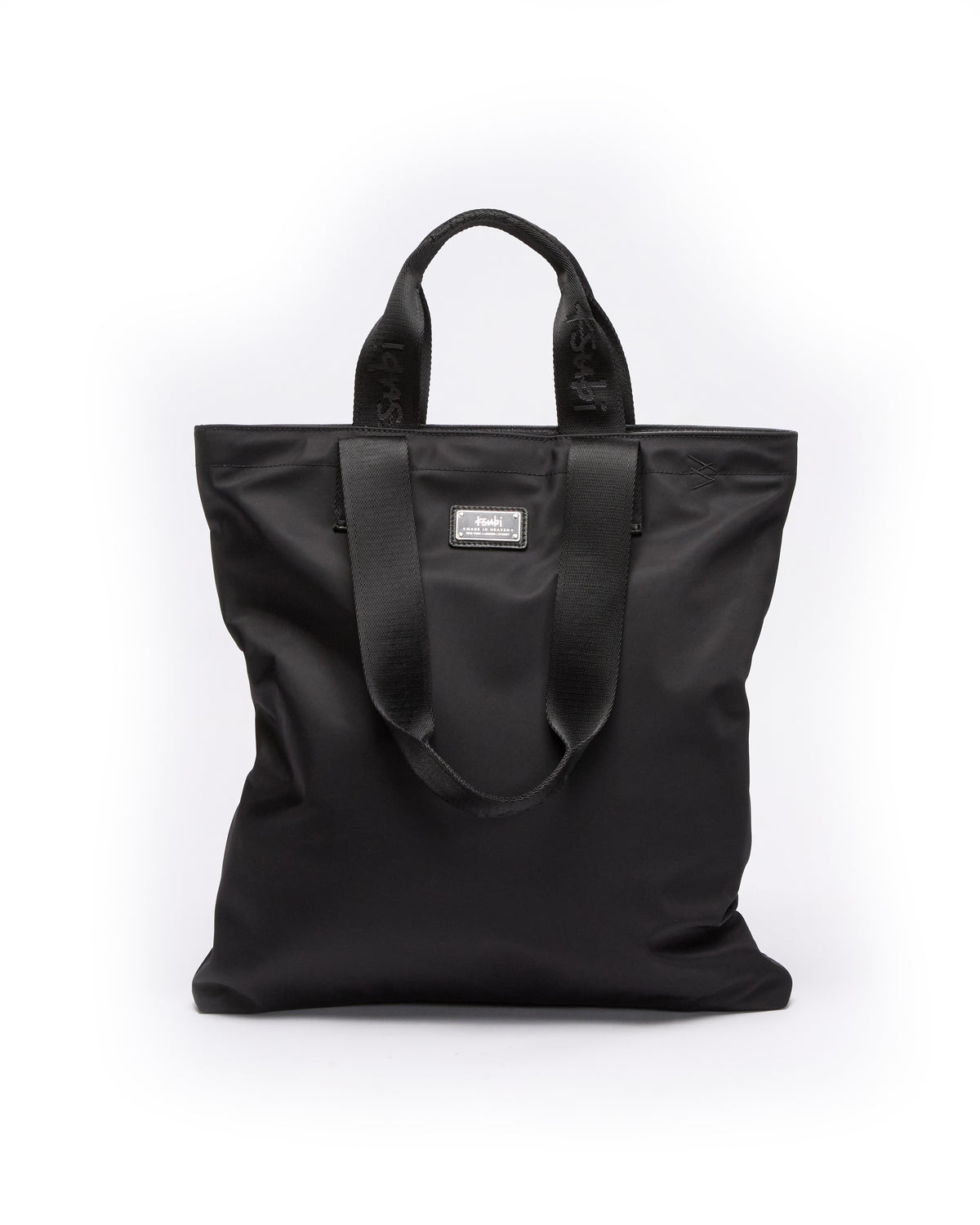 MADE IN HEAVEN NYLON LEATHER TOTE BLACK