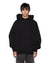 MENS  INTRUDER EKCESS HOODIE JET BLACK OVERSIZED FLEECE