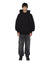 MENS  INTRUDER EKCESS HOODIE JET BLACK OVERSIZED FLEECE