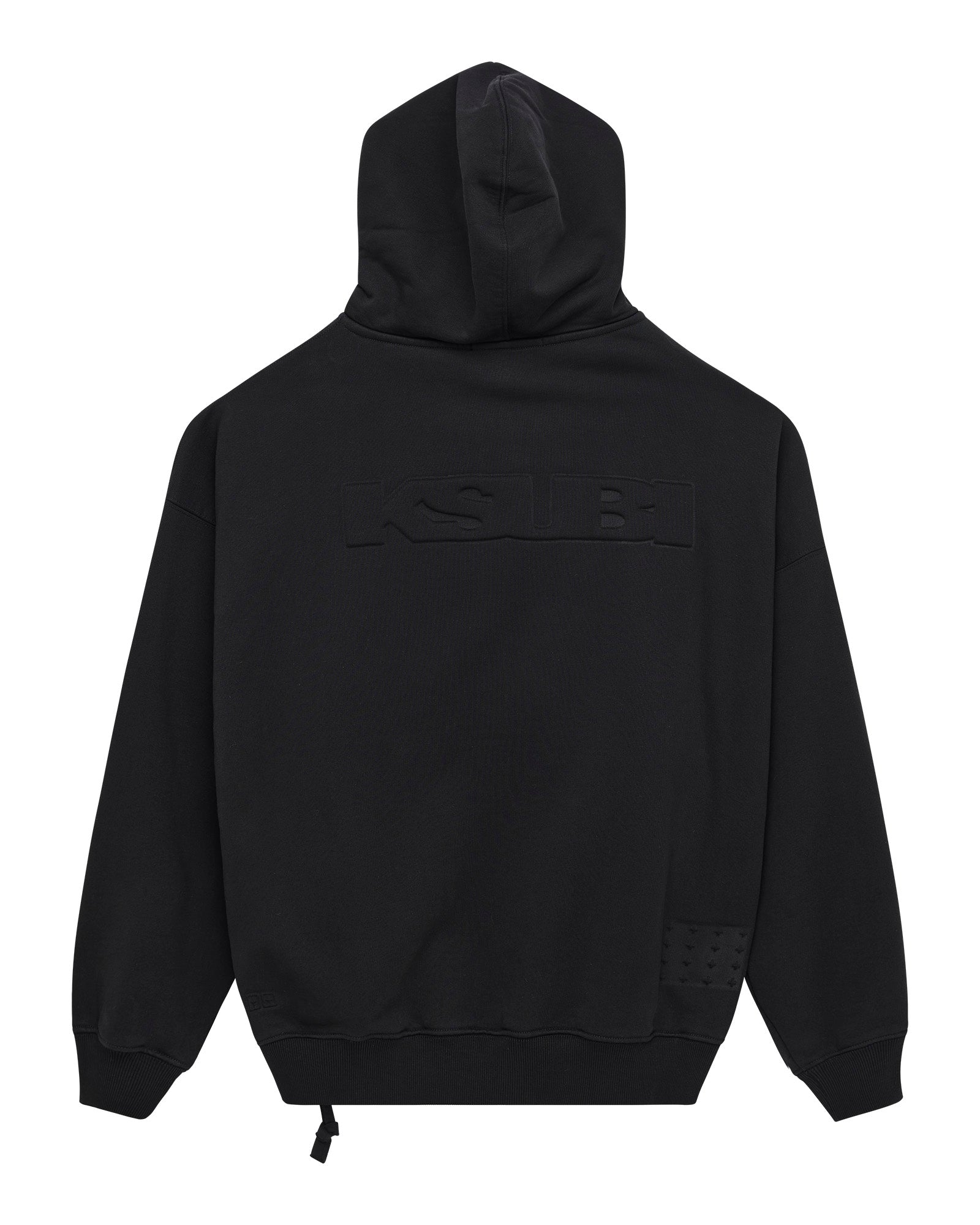 MENS  INTRUDER EKCESS HOODIE JET BLACK OVERSIZED FLEECE