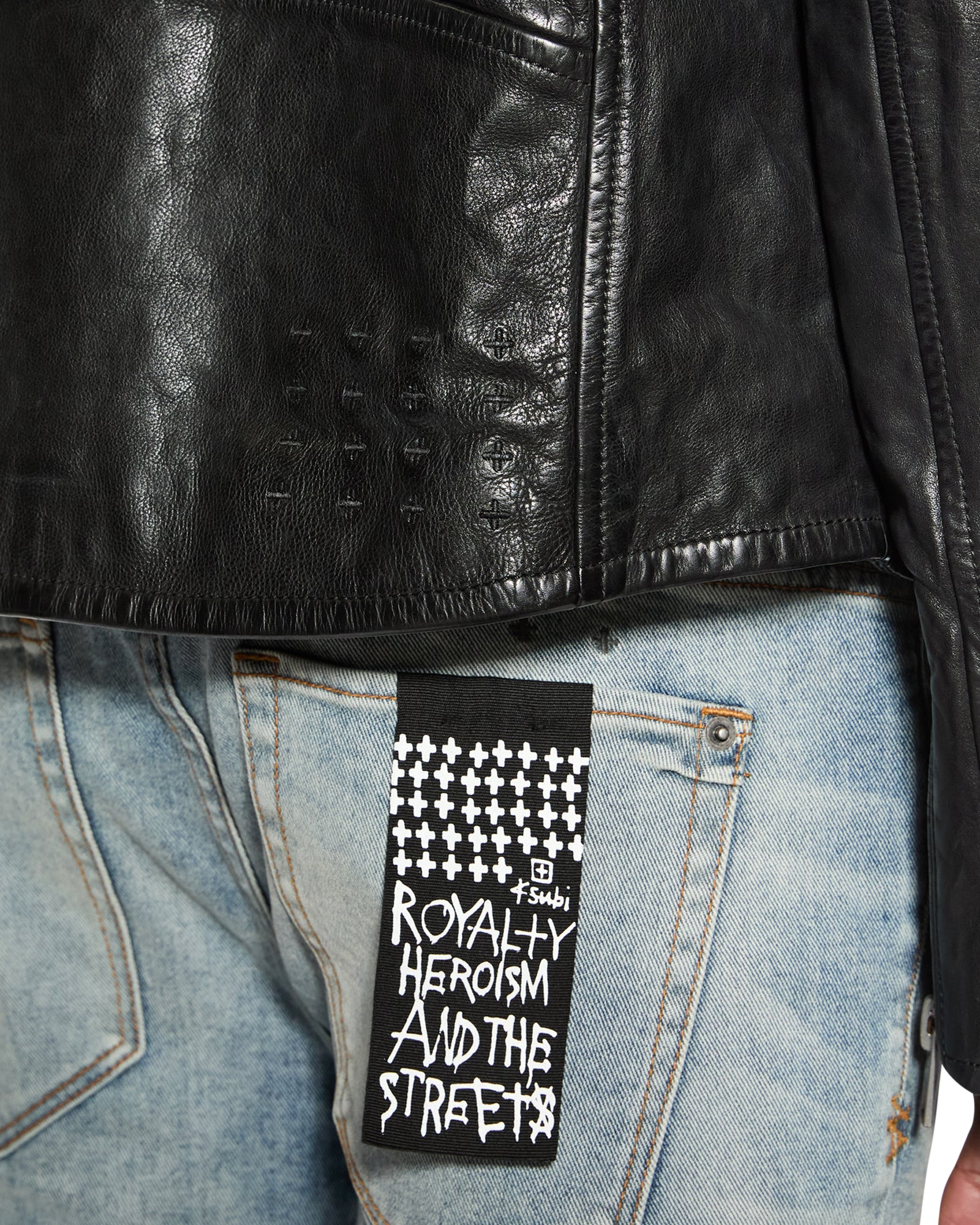 MENS  CAPITOL LEATHER JACKET BLACK REGULAR JACKETS