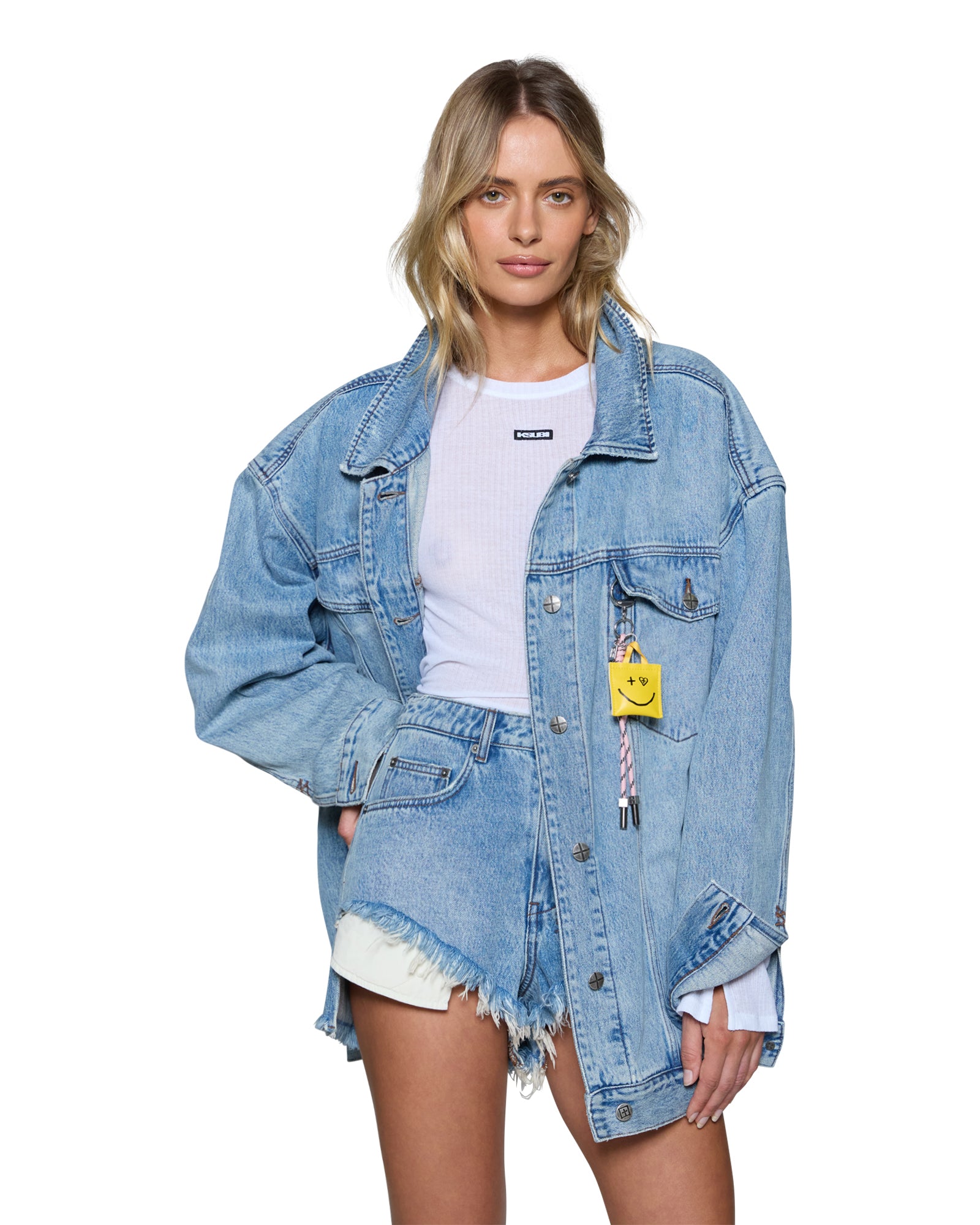WOMENS KSUPER OVERSIZED JACKET BABES BLUE OVERSIZED JACKETS