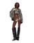 WOMENS  MOWALOLA BOMBER CHEETAH TRASHED OVERSIZED JACKETS