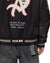 MENS  PLAYOFF VARSITY JACKET BLACK OVERSIZED JACKETS
