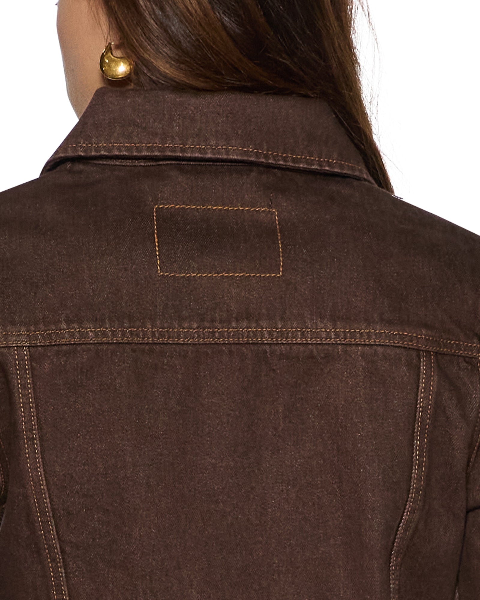 WOMENS  SLIM TRUCKER SADDLE BROWN SLIM JACKETS