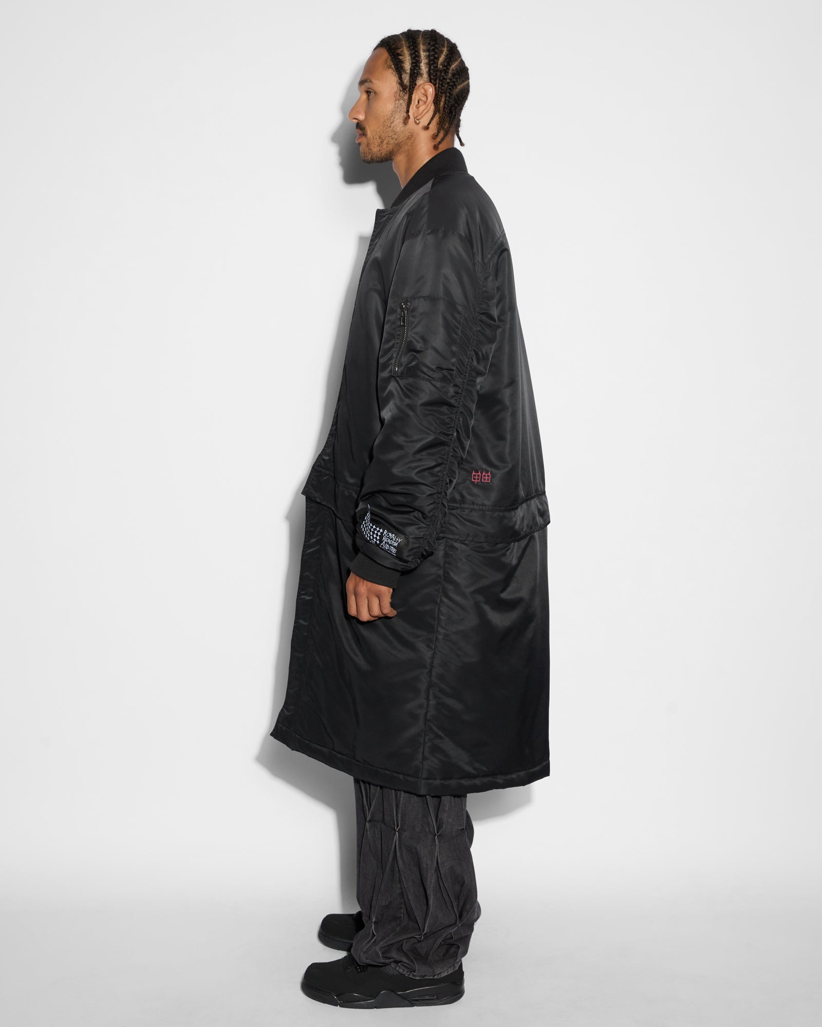 MENS  COSY BOY JACKET BLACK OVERSIZED JACKETS