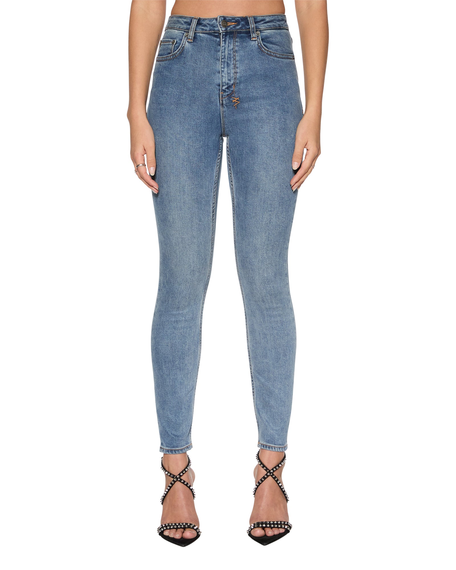 WOMENS  HI N WASTED TRUE VINTAGE SKINNY DENIM JEANS