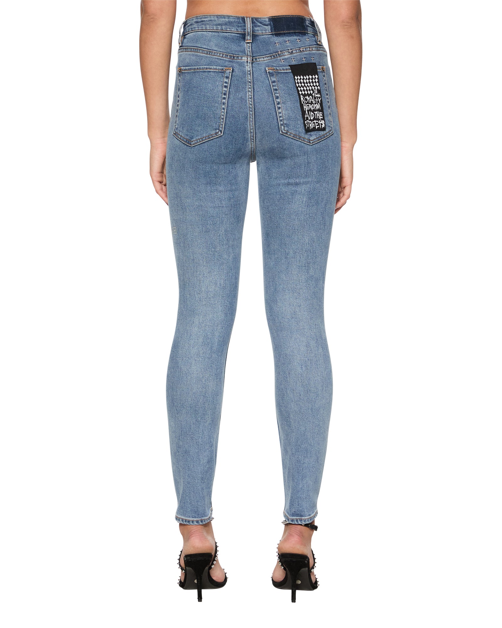 WOMENS  HI N WASTED TRUE VINTAGE SKINNY DENIM JEANS