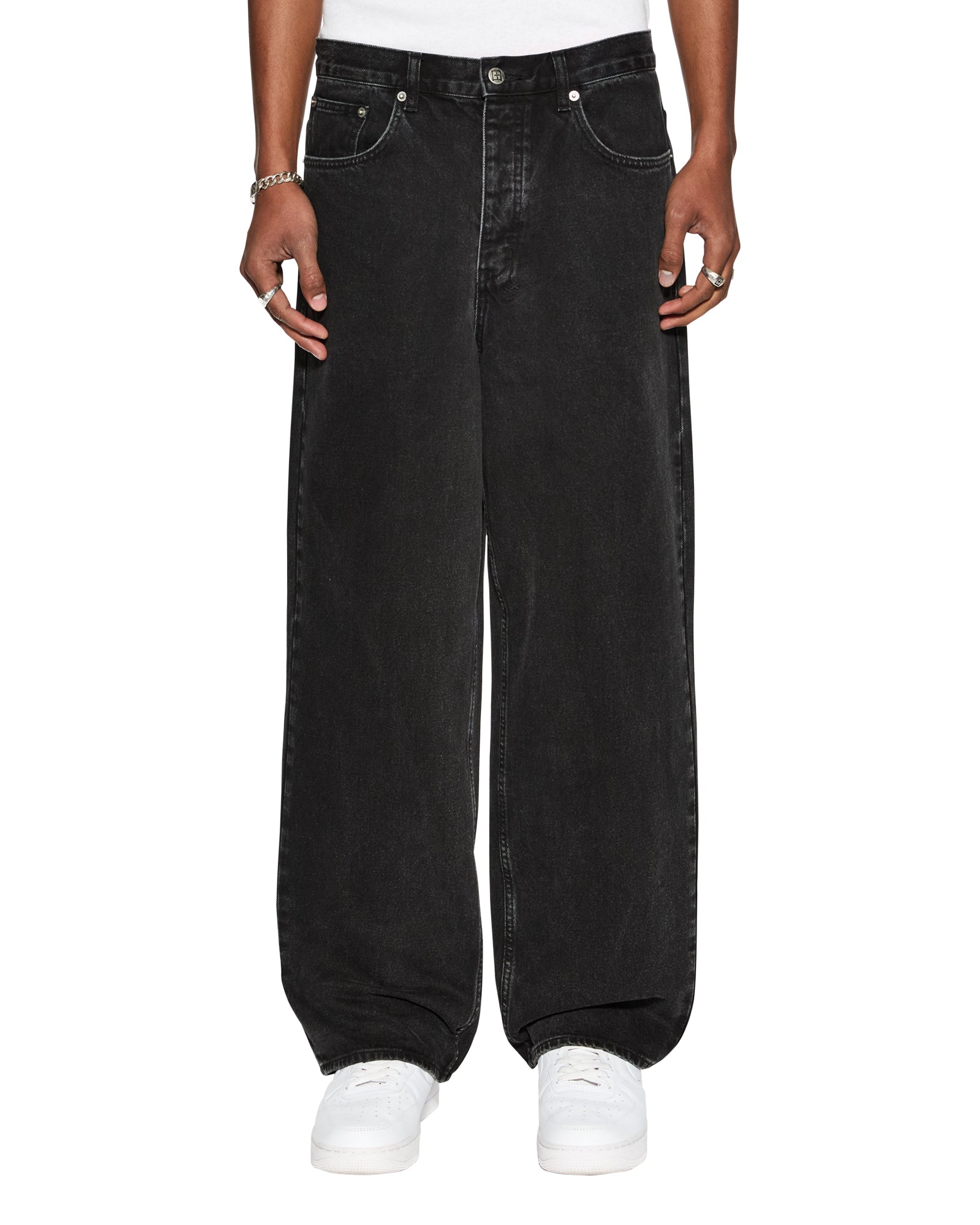 MENS MAXX NOIR BAGGY DENIM JEANS
