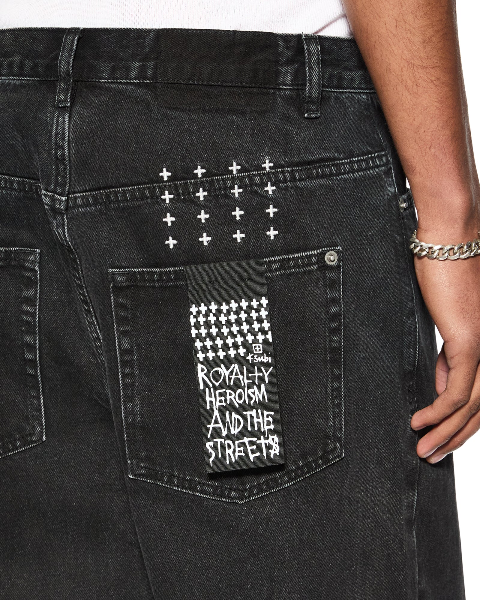 MENS  MAXX NOIR BAGGY DENIM JEANS