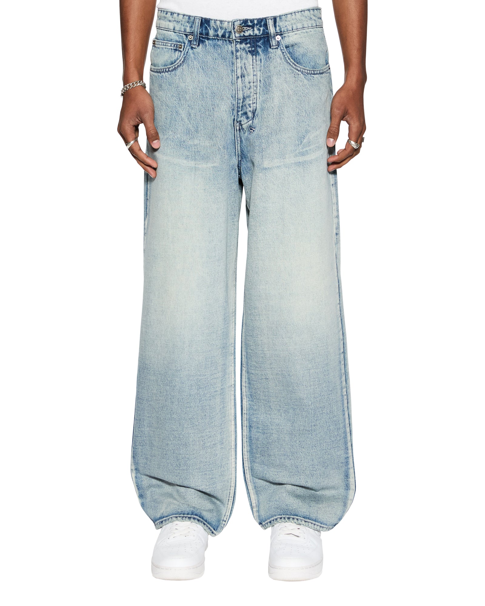 MENS MAXX PUNK BLUE BAGGY DENIM JEANS