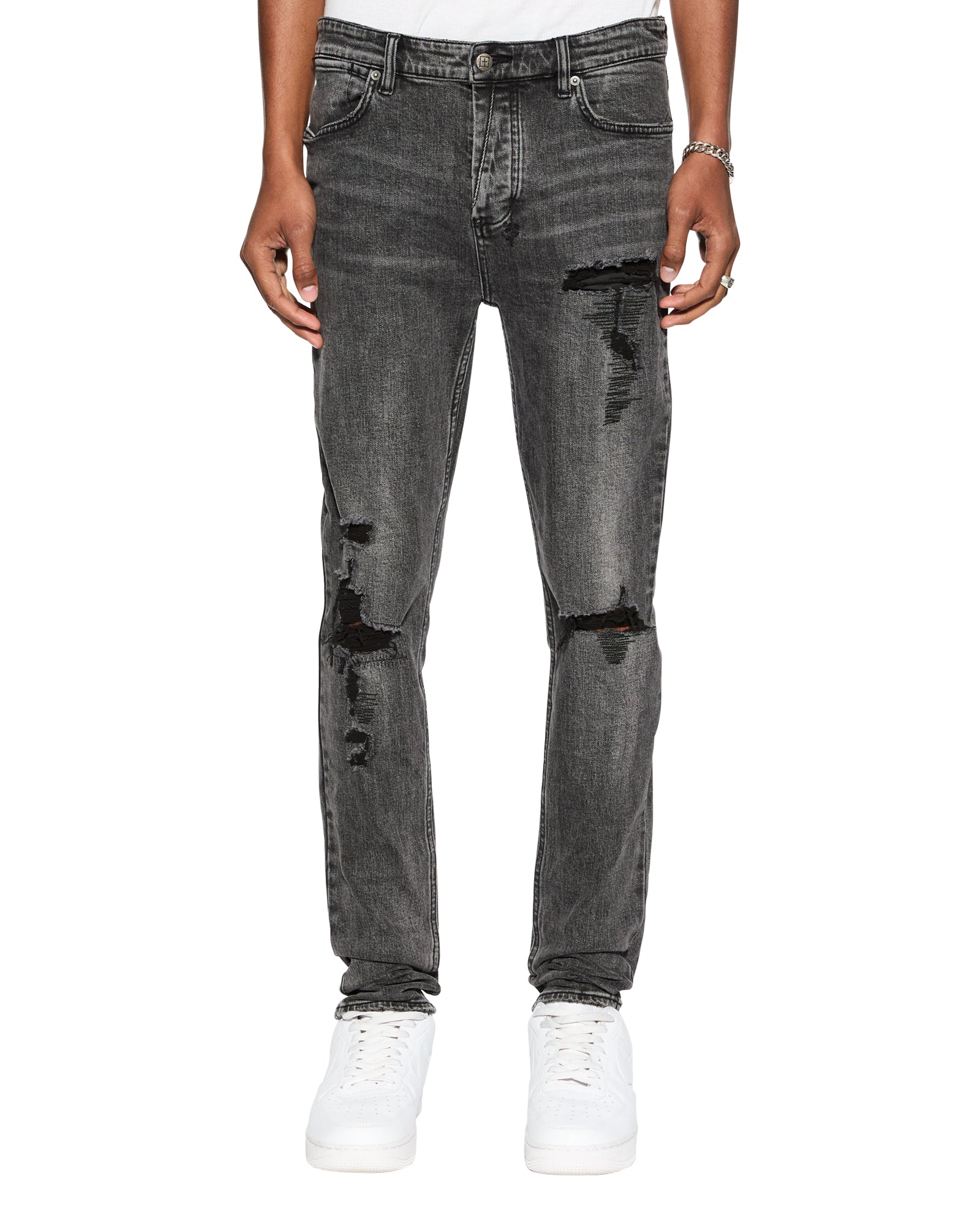 MENS VAN WINKLE ANGST TRASHED SKINNY DENIM JEANS