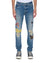 MENS  VAN WINKLE RODEO PATCHED SKINNY DENIM JEANS