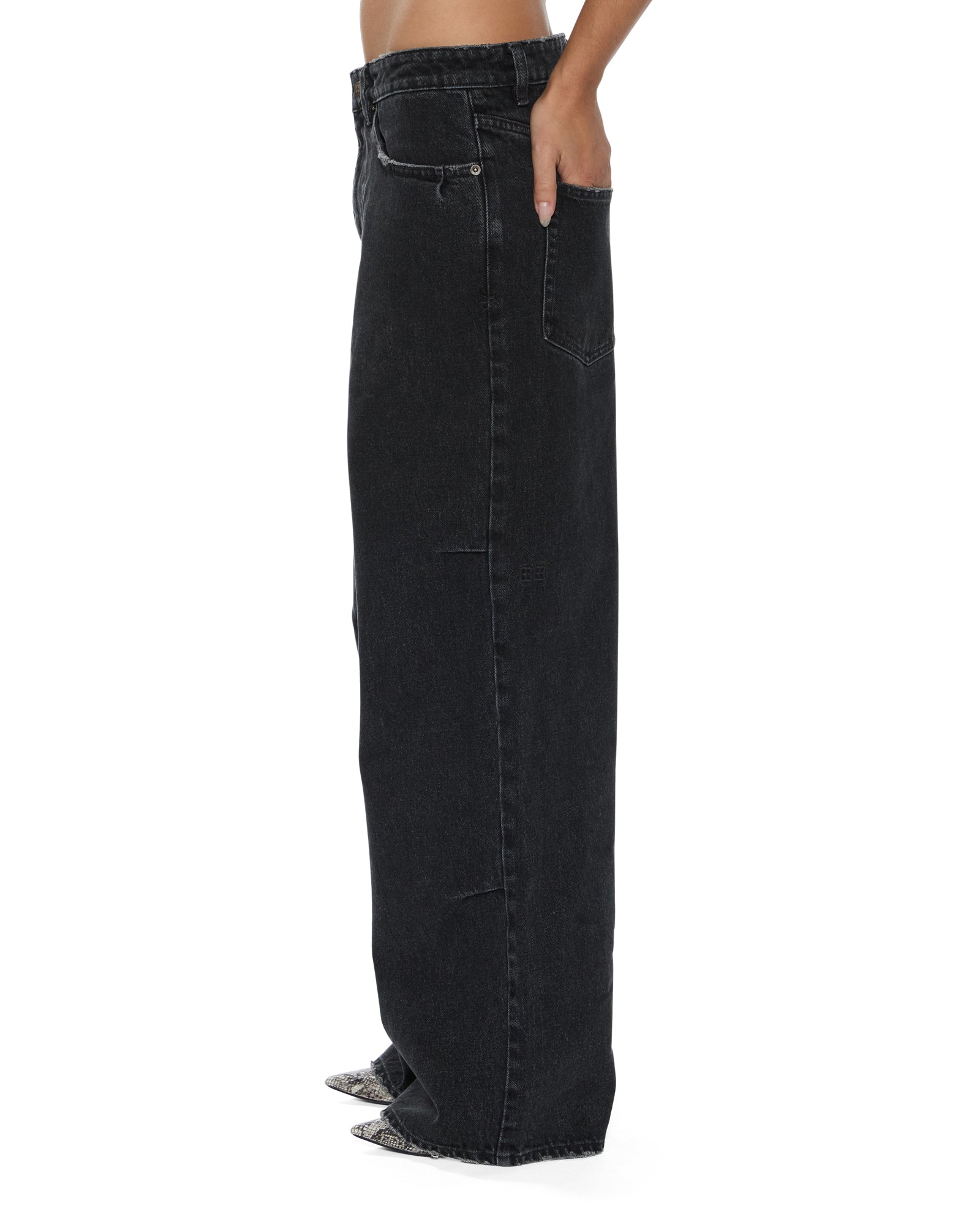 WOMENS  KSUPER TEMPER BAGGY DENIM JEANS