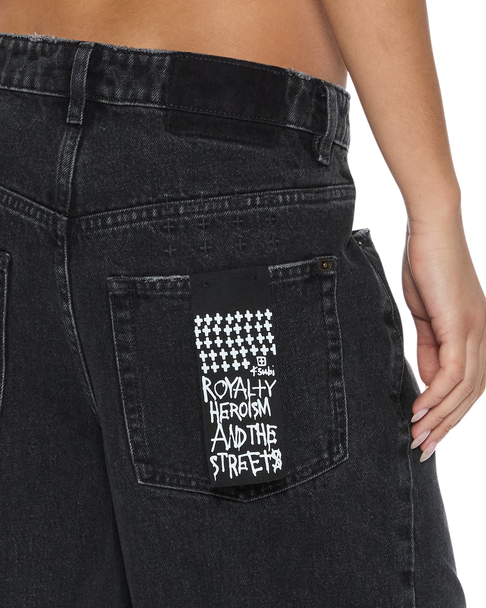 WOMENS  KSUPER TEMPER BAGGY DENIM JEANS