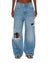 WOMENS  KSUPER SURGE TRASHED BAGGY DENIM JEANS