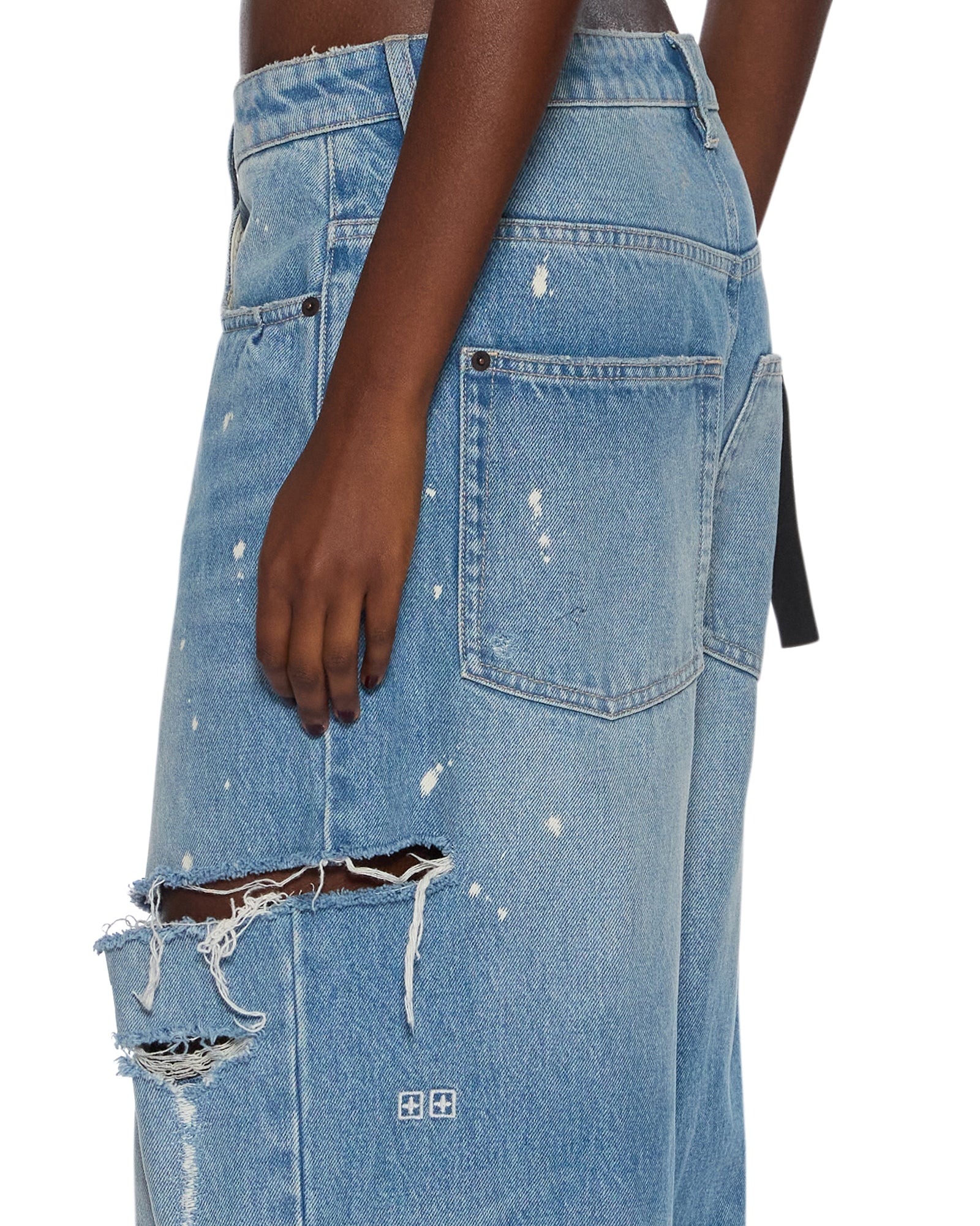 WOMENS  KSUPER SURGE TRASHED BAGGY DENIM JEANS