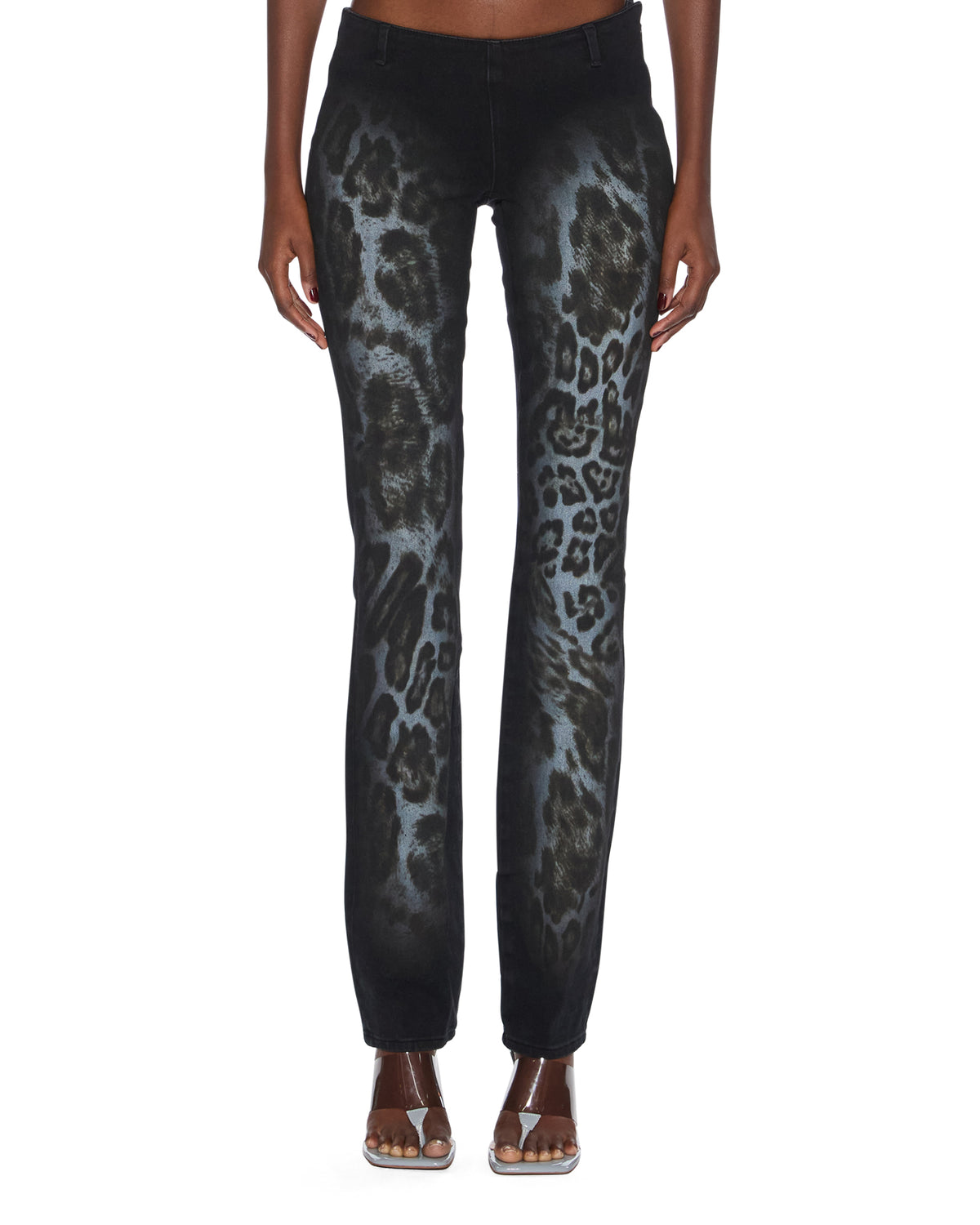 MOWALOLA JEAN BLACK CHEETAH