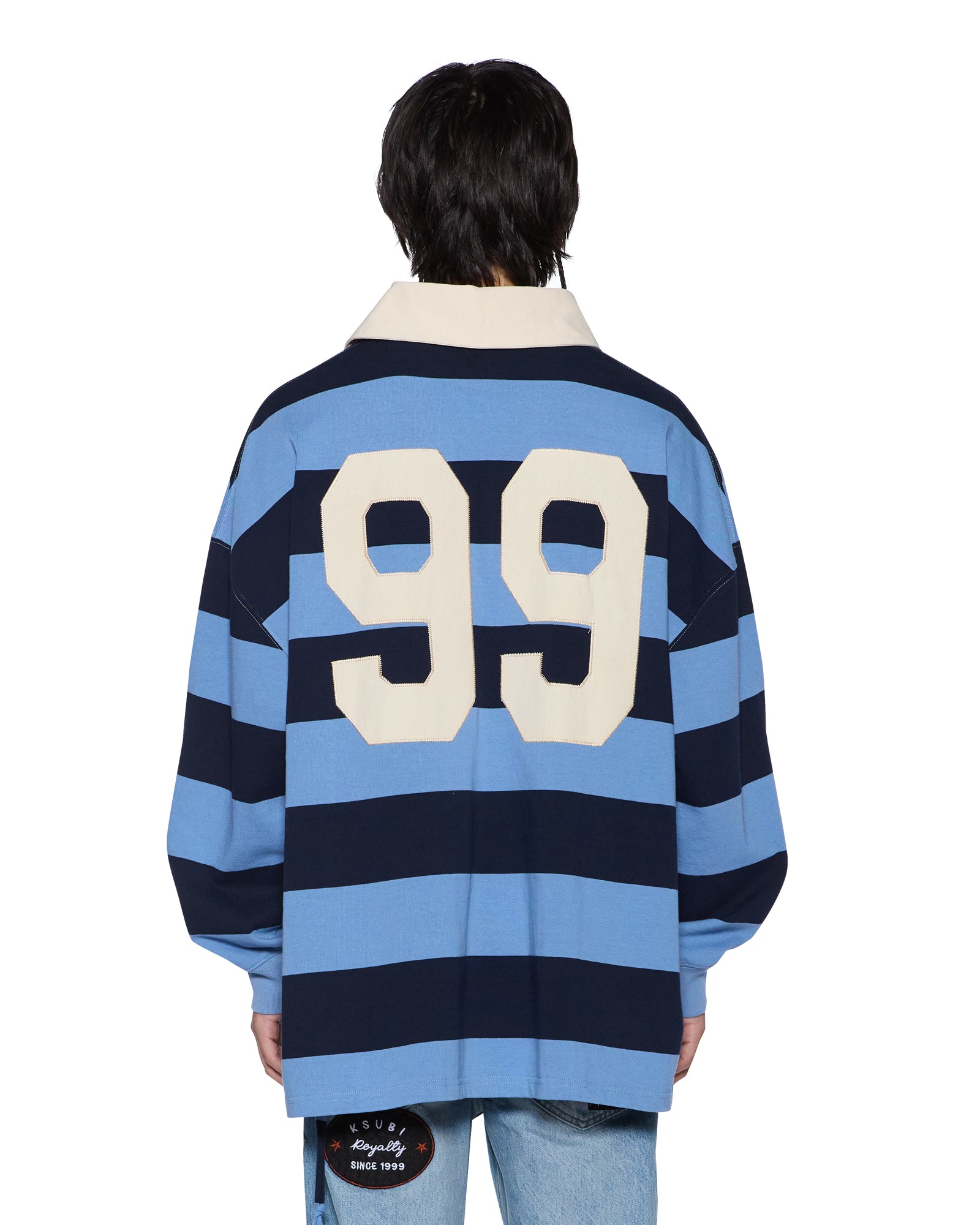 MENS RUGGED RUGBY JERSEY FADED ICE BOXY FASHION TOPS