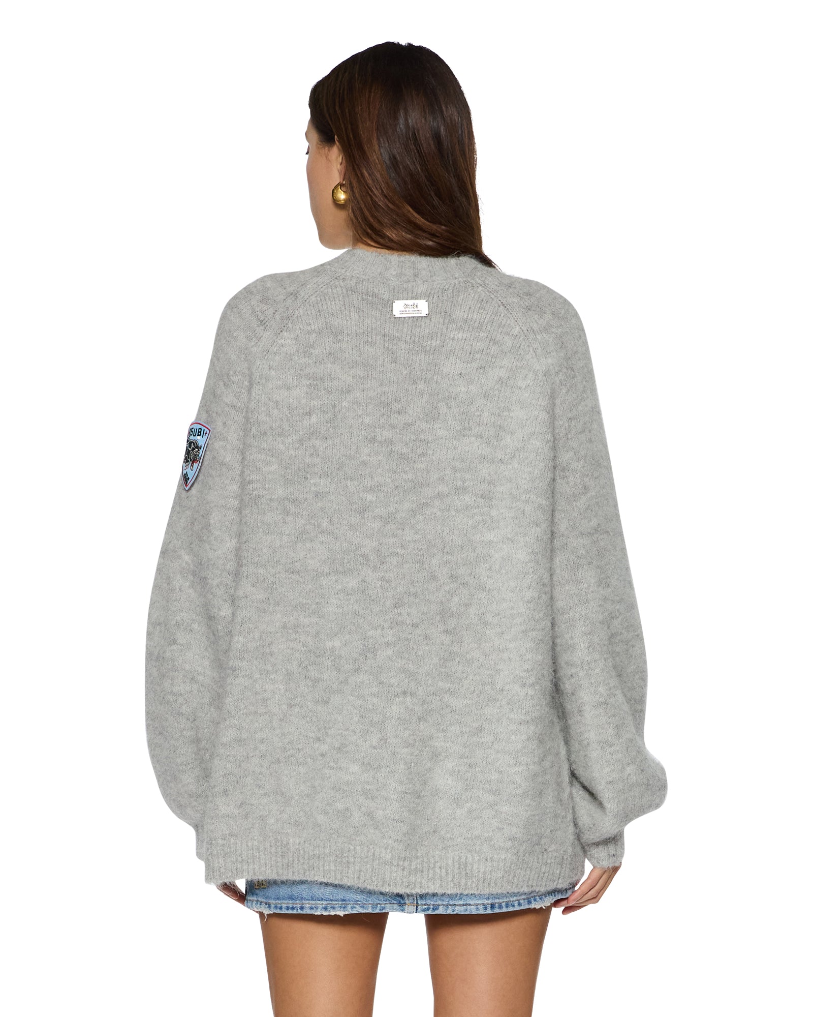 WOMENS  COSY KNIT LIGHT GREY REGULAR KNITWEAR
