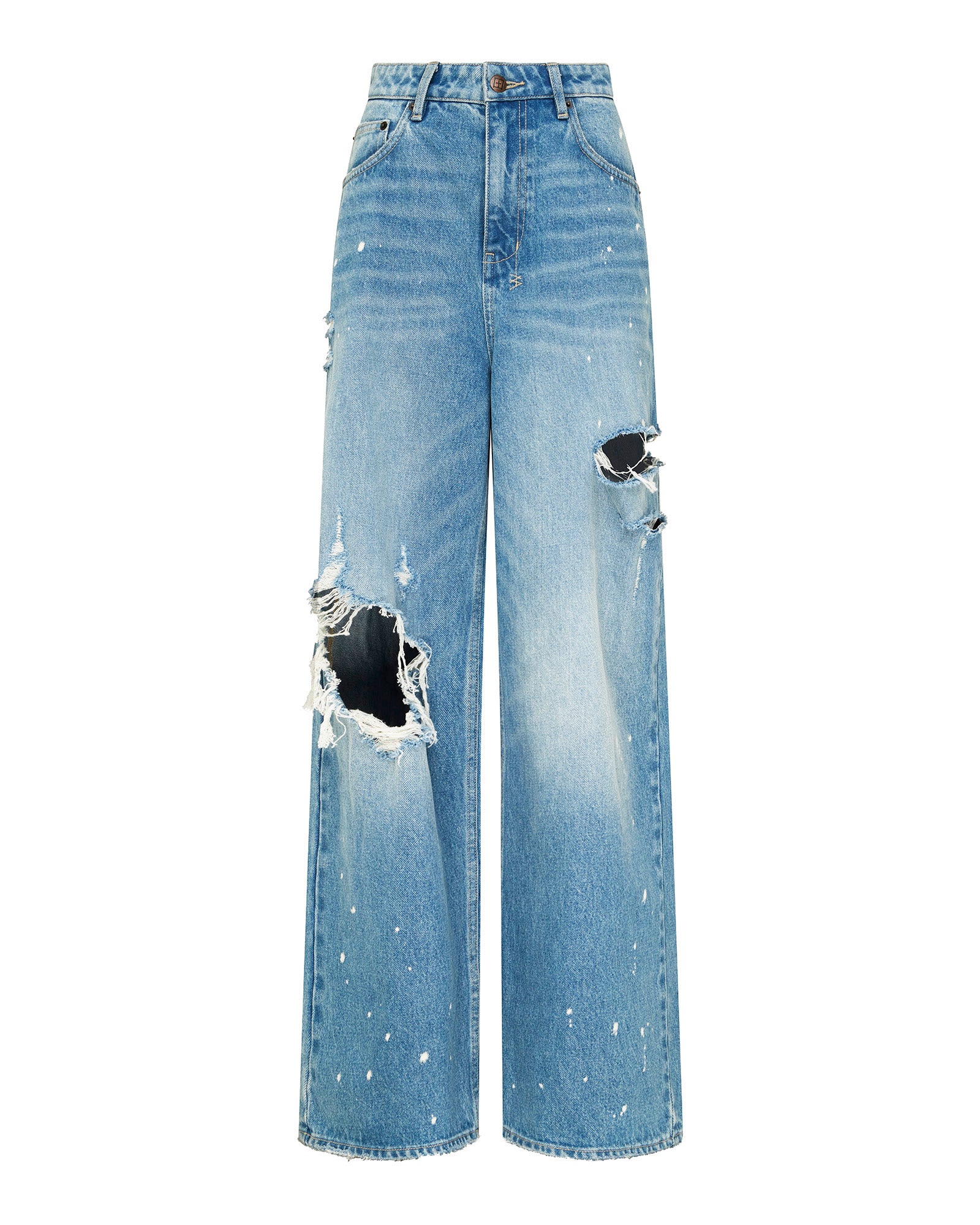 WOMENS  KSUPER SURGE TRASHED BAGGY DENIM JEANS