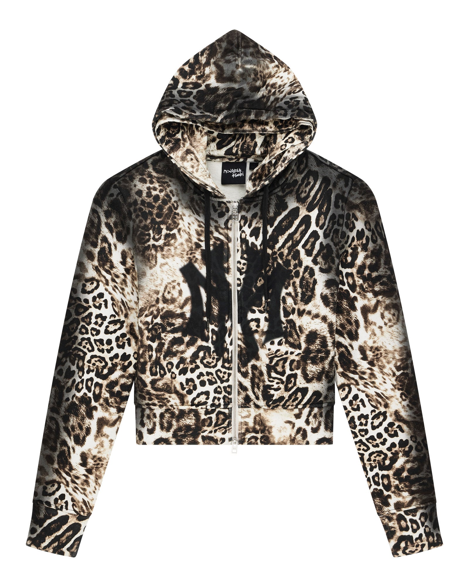 WOMENS  MOWALOLA ZIP HOODIE CHEETAH SLIM FLEECE