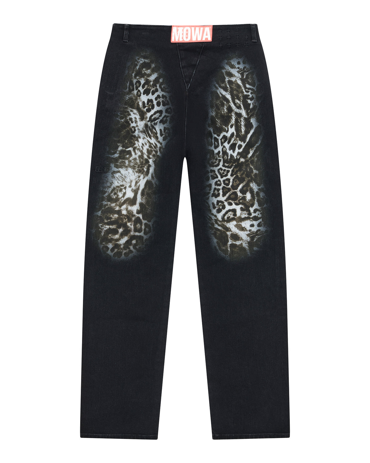 MOWALOLA JEAN BLACK CHEETAH