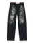 WOMENS  MOWALOLA JEAN BLACK CHEETAH SLIM DENIM JEANS