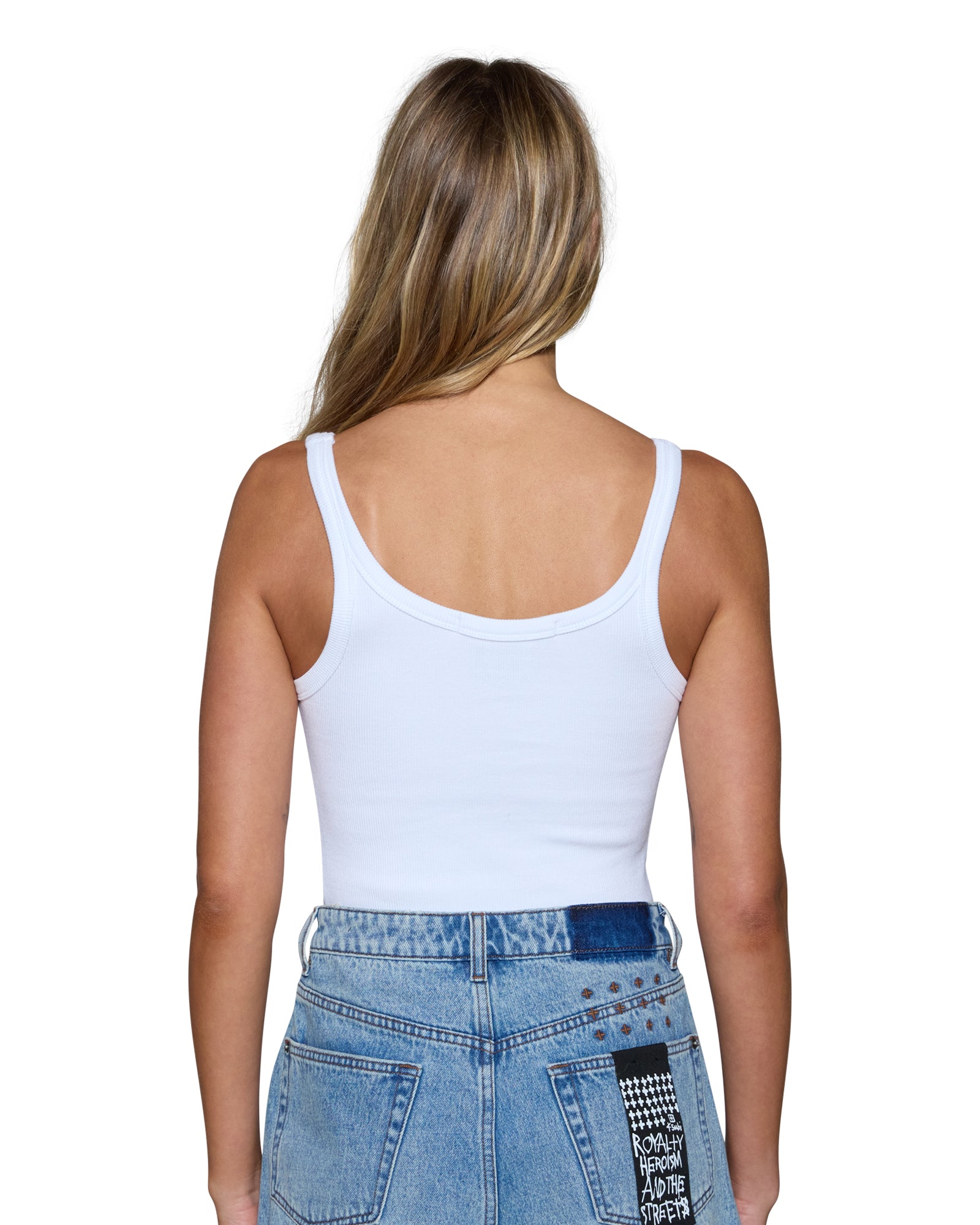 WOMENS  ARISE TANK TOP WHITE FITTED FASHION TOPS