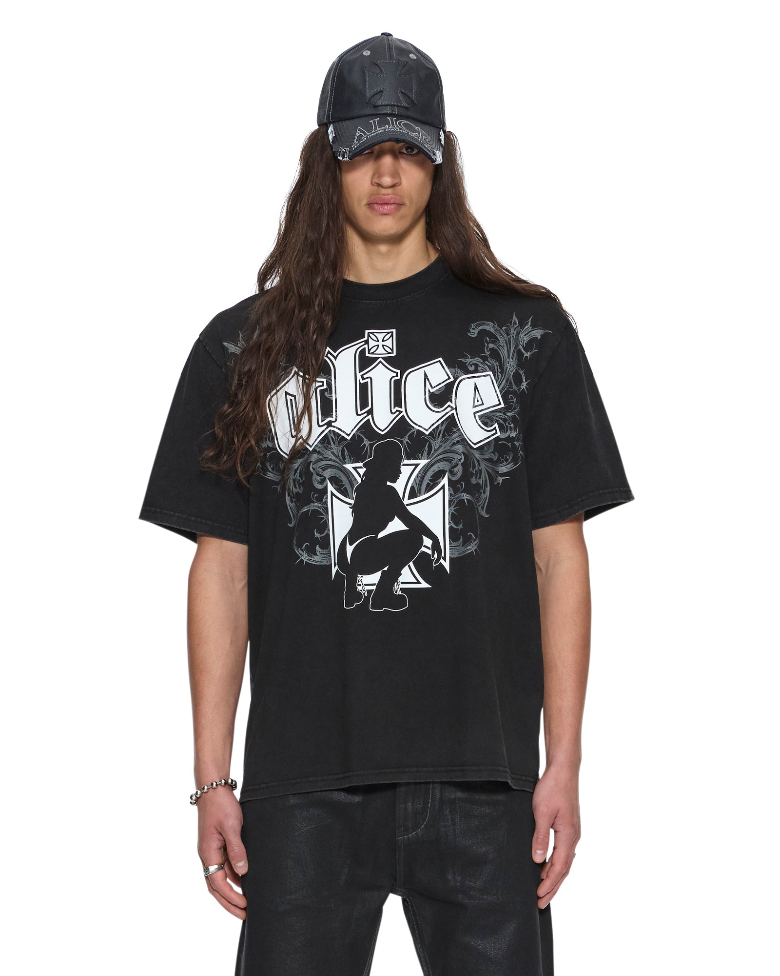 MENS KSUBI X ALICE HOLLYWOOD GRAPHIC TEE BLACK REGULAR TEES