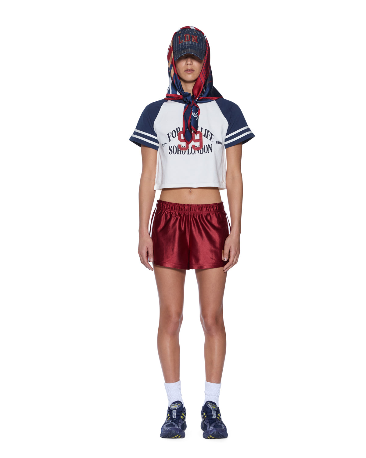 RAGLAN BOXY SS TEE VINTAGE WHITE/NAVY