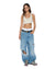 WOMENS  KSUPER SURGE TRASHED BAGGY DENIM JEANS