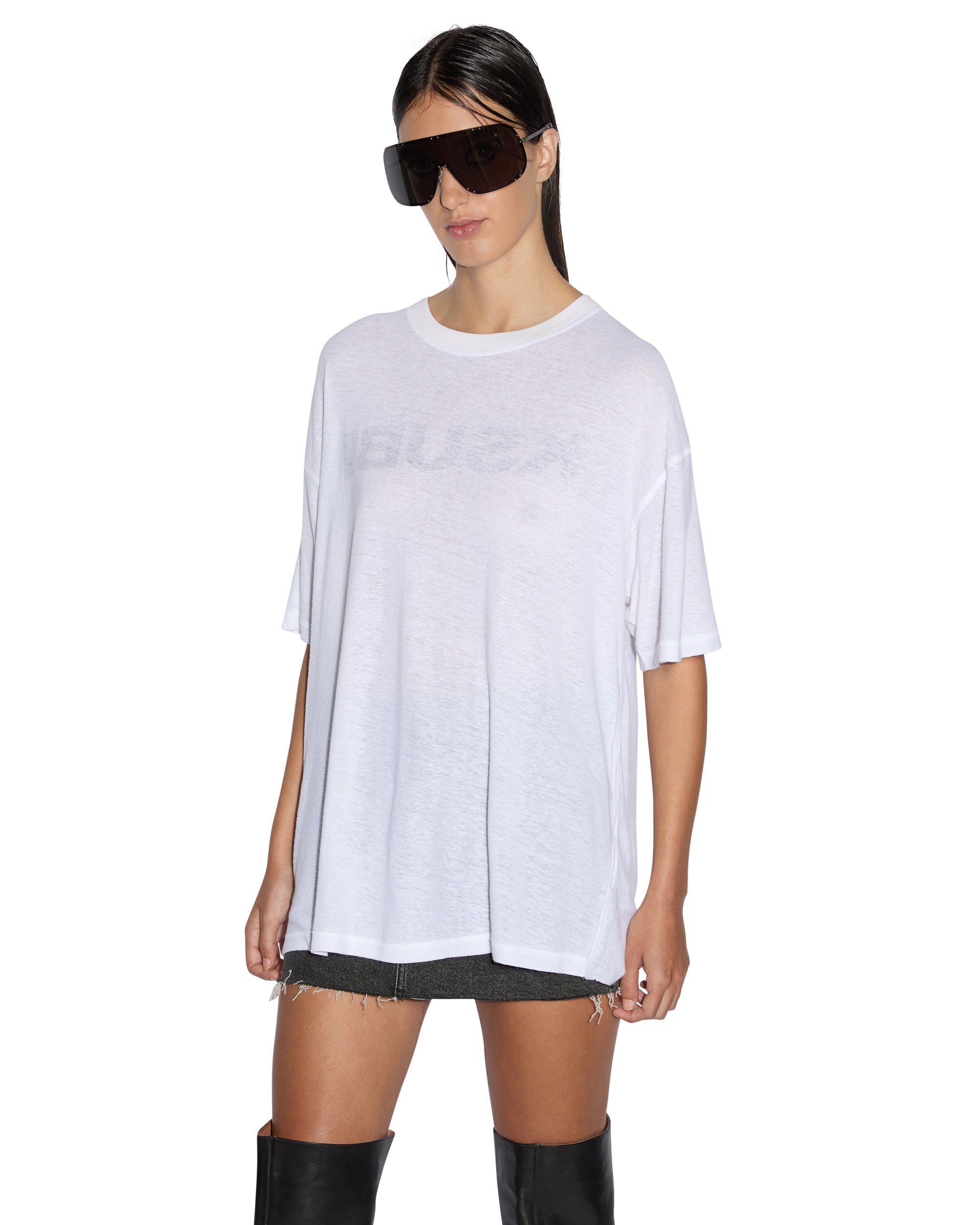 WOMENS  REVERSE IT OH G SS TEE WHITE OVERSIZED TEES