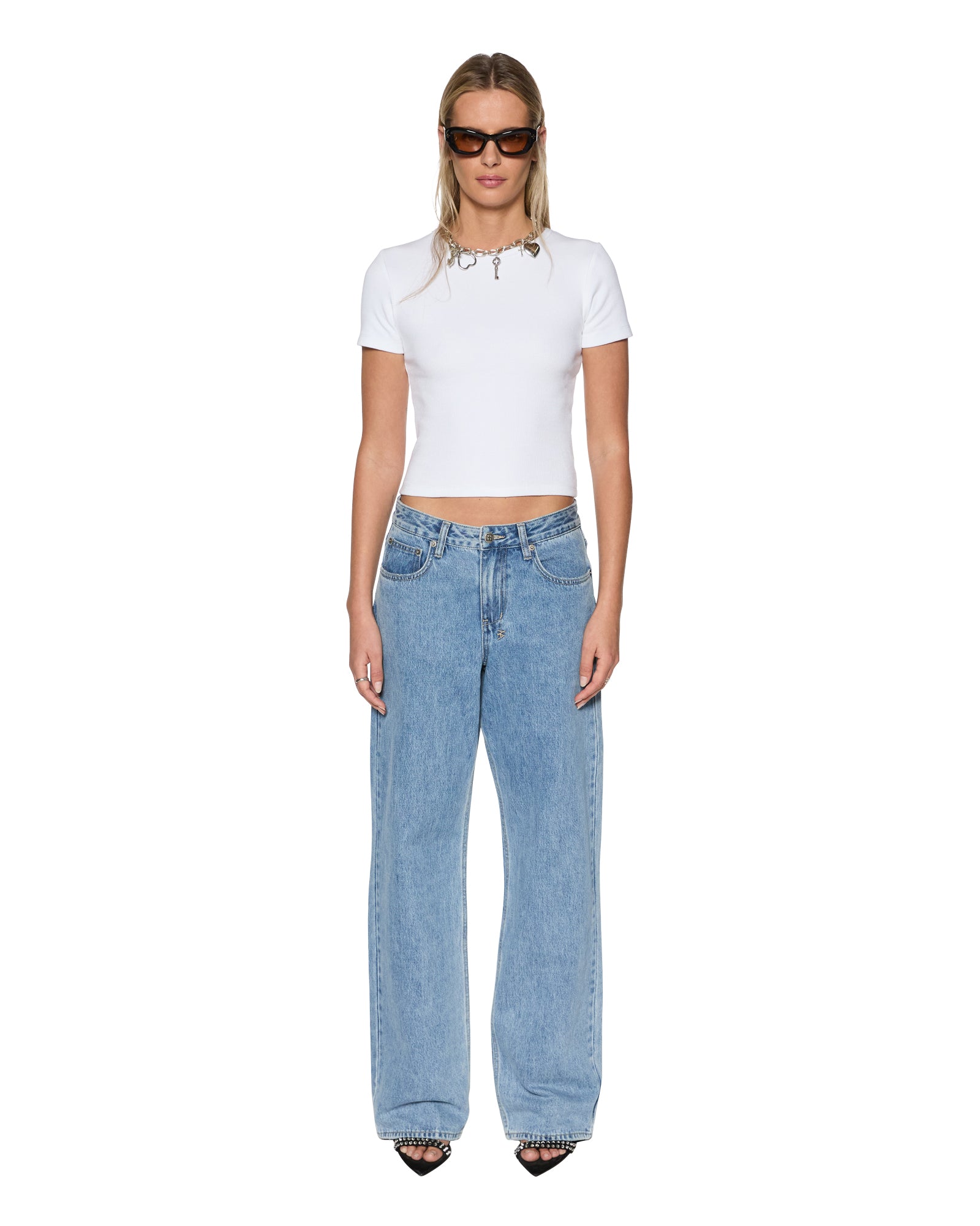 WOMENS ARISE SS TEE WHITE FITTED TEES