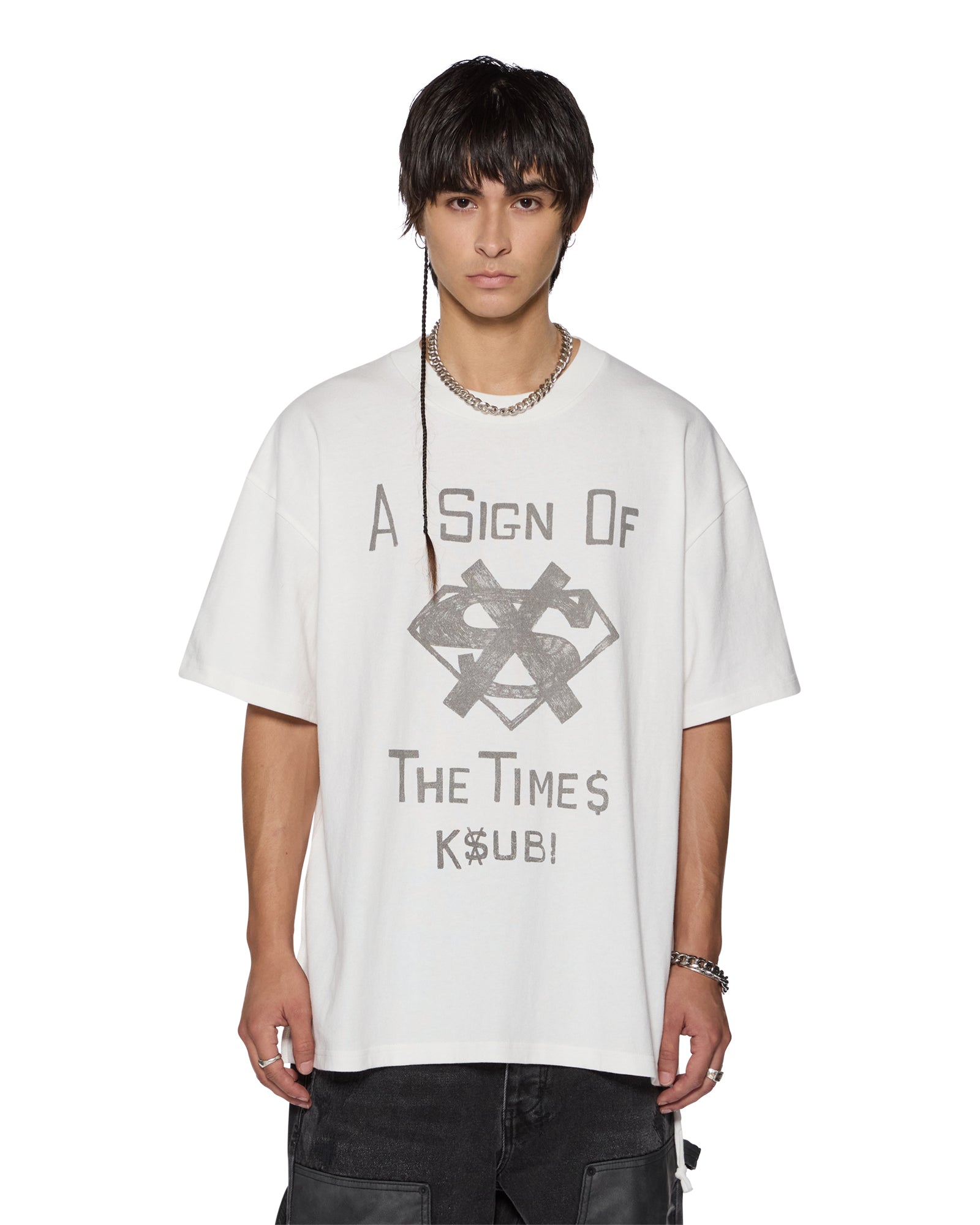 THE SIGN EKCESS SS TEE ANTIQUE WHITE