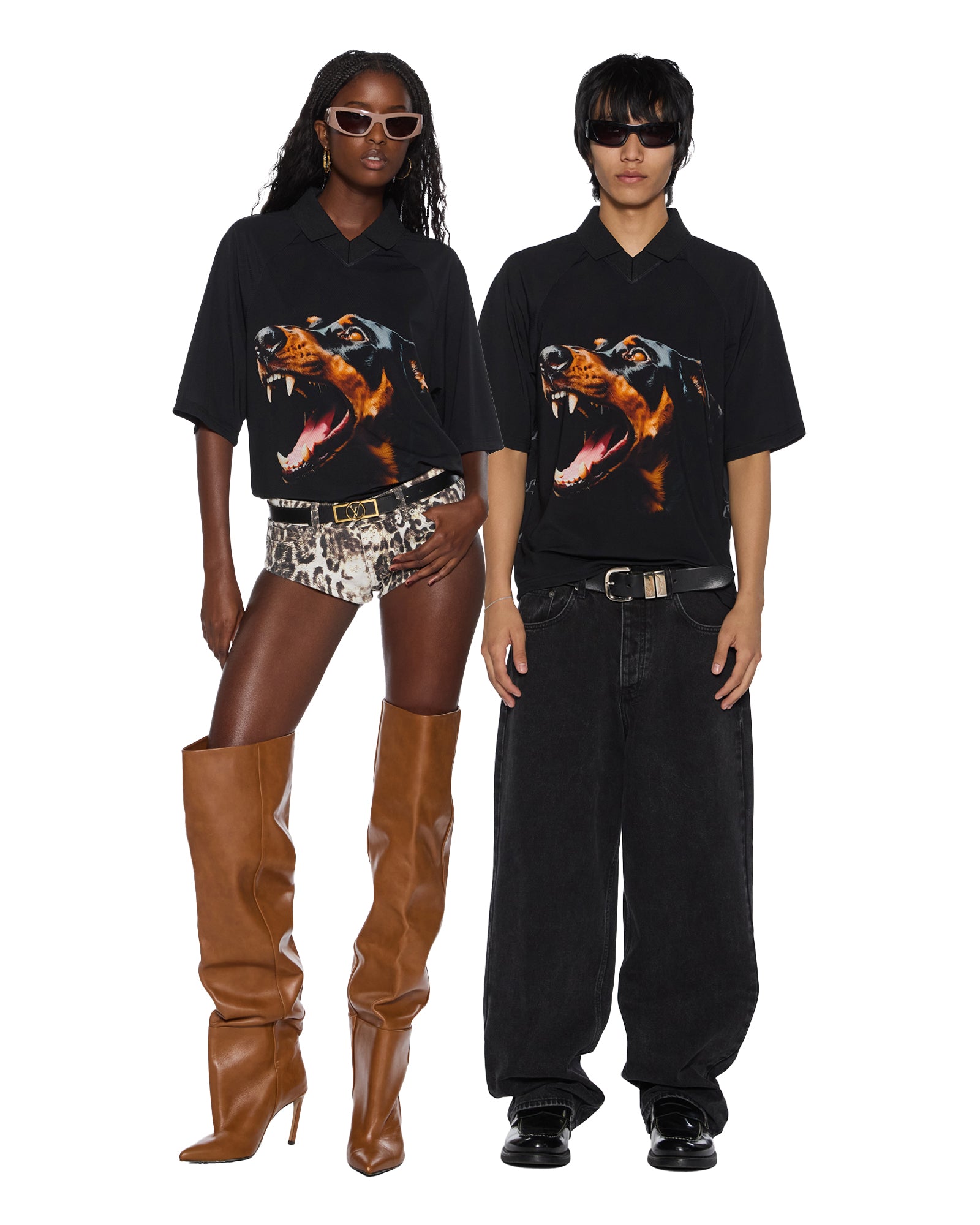 WOMENS MOWALOLA DOBERMAN JERSEY BLACK SLIM FASHION TOPS