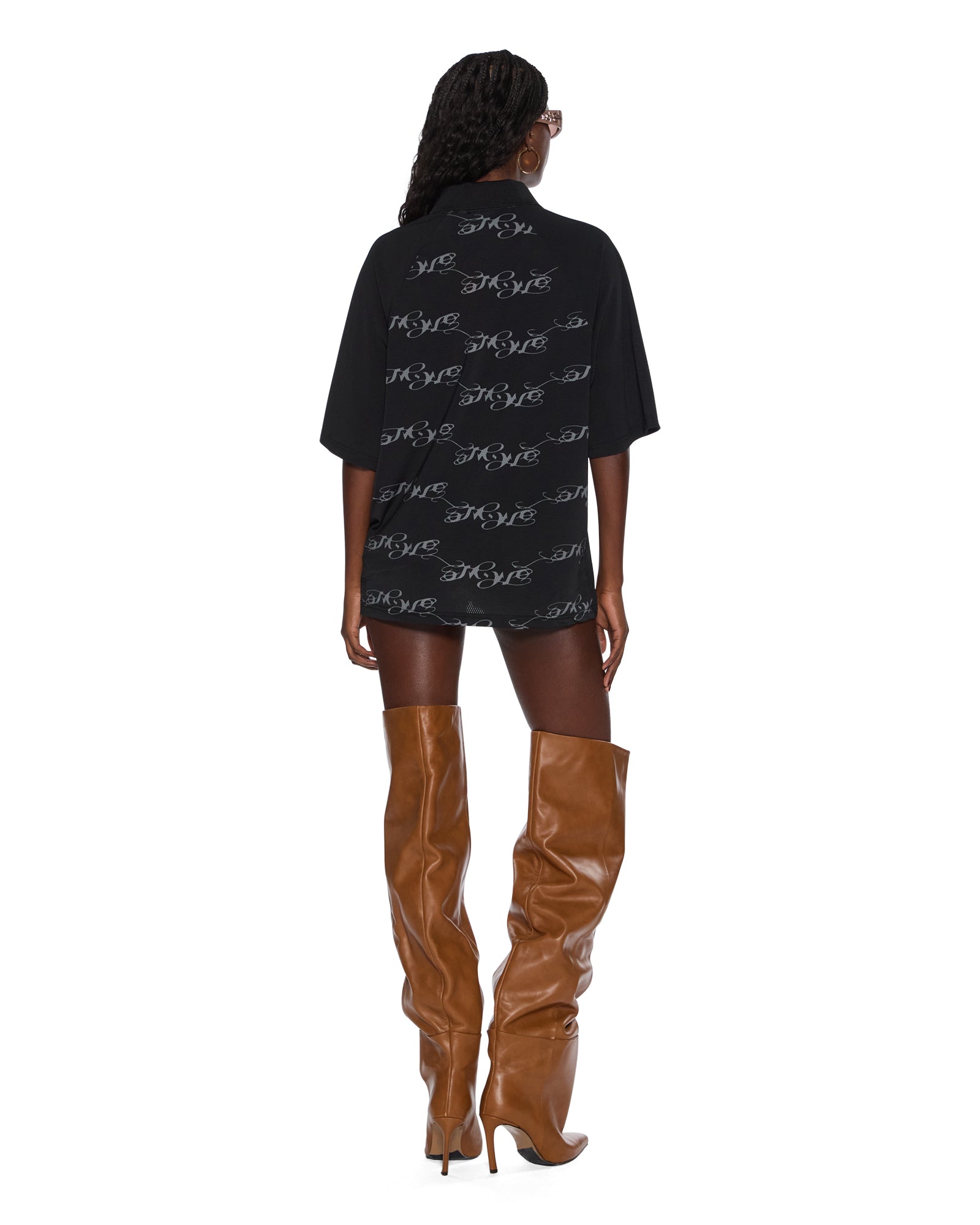 WOMENS  MOWALOLA DOBERMAN JERSEY BLACK SLIM FASHION TOPS