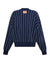 WOMENS  DEAN CARDIGAN NAVY PINSTRIPE REGULAR KNITWEAR